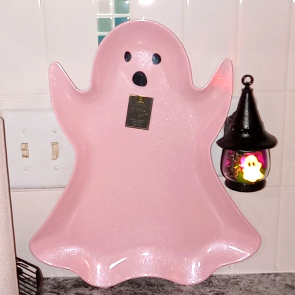 Halloween Ghost Platter New Light pink
